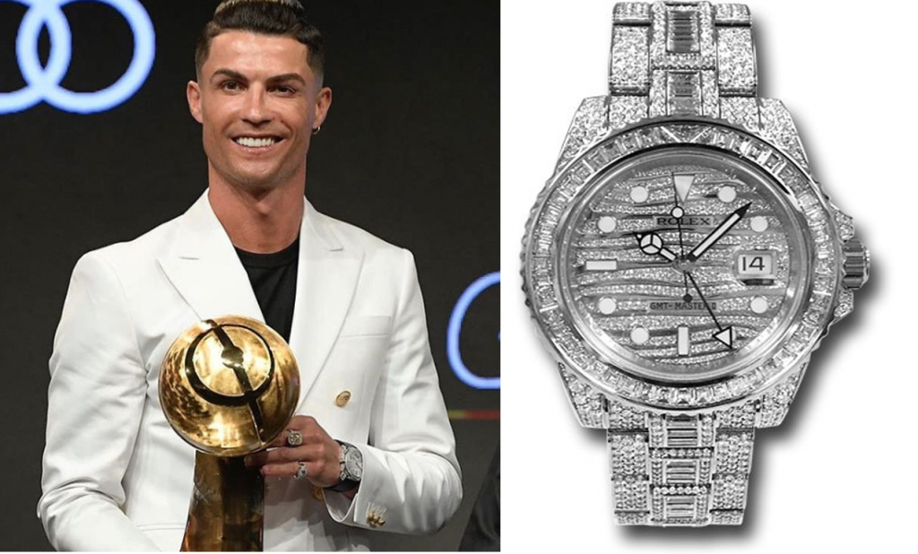 FOTO/Cristiano Ronaldo është gjithmonë për rekord, portugezi mban në dorë Rolexin më të shtrenjtë, Georgina është e…