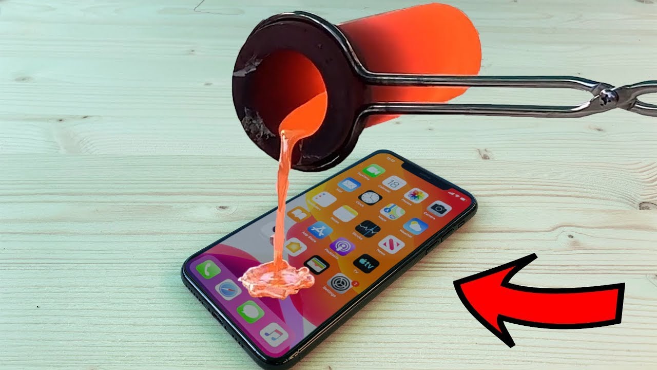 What happens if lava is poured onto an iPHONE 11 Pro Max